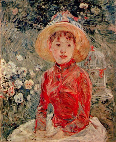 Berthe Morisot Young Girl with Cage oil painting image